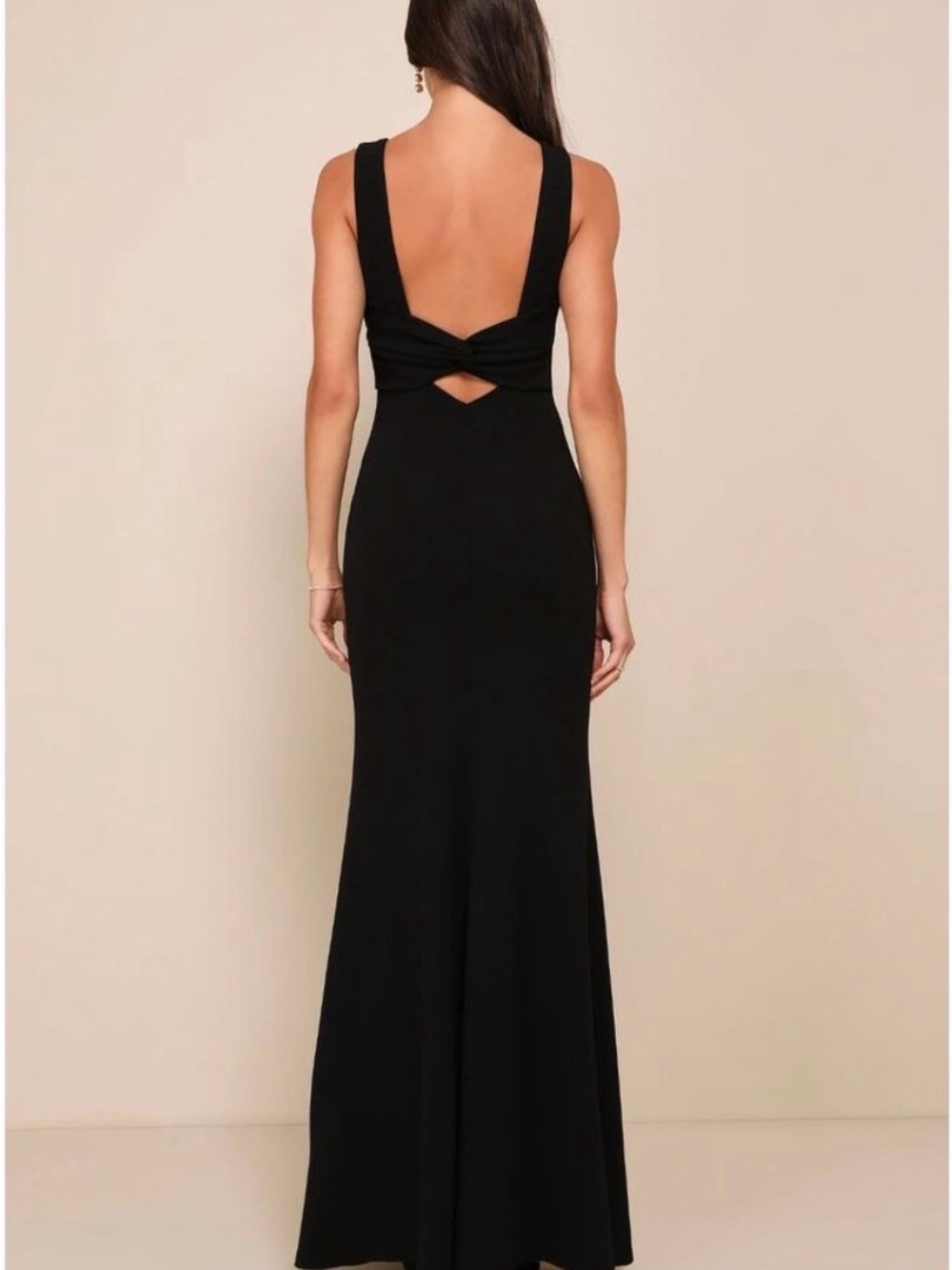 Lulus Love In Your Eyes Black Knotted Mermaid Maxi Dress - Picture 2 of 7